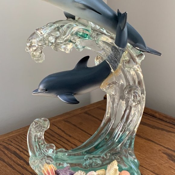 Lenox, Ikea Accents Lenox Wave Divers Dolphin Sculpture With Three
